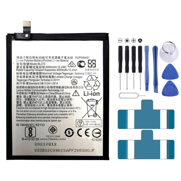 BL270 4000mAh Lithium Polymer Battery for Lenovo K6 Note, For Lenovo K6 Note BL270 4000mAh Lithium Polymer Battery for Lenovo K6 Note, For Lenovo K6 Note